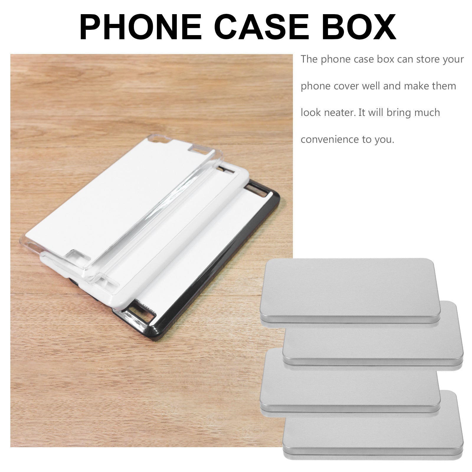 4 Pcs Clear Wicker Basket Storage Box G50155