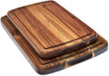 Acacia Wood Cutting Board Set of 2 with Juice Groove Q207936
