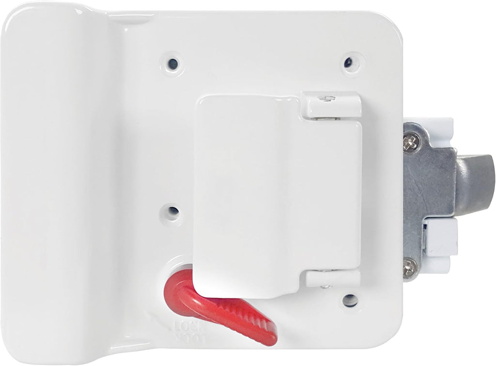 White RV Entry Door Handle with Deadbolt Pack of 2 Y64753