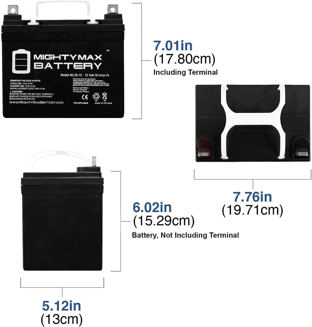 12 Volt 35 AH SLA Battery Pack of 2 C498486