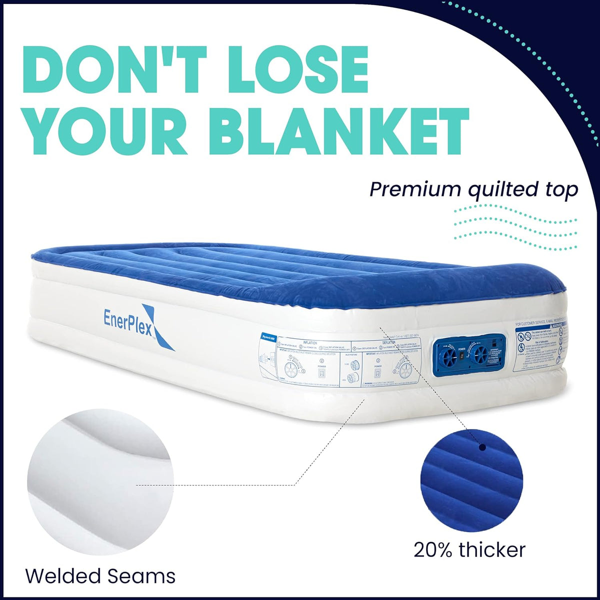 Queen Inflatable Air Mattress with Built-in Dual Pump L749174