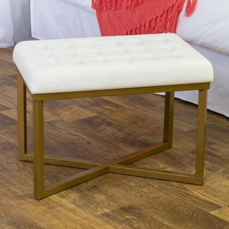 Tufted Bench with Metal Base Z82790