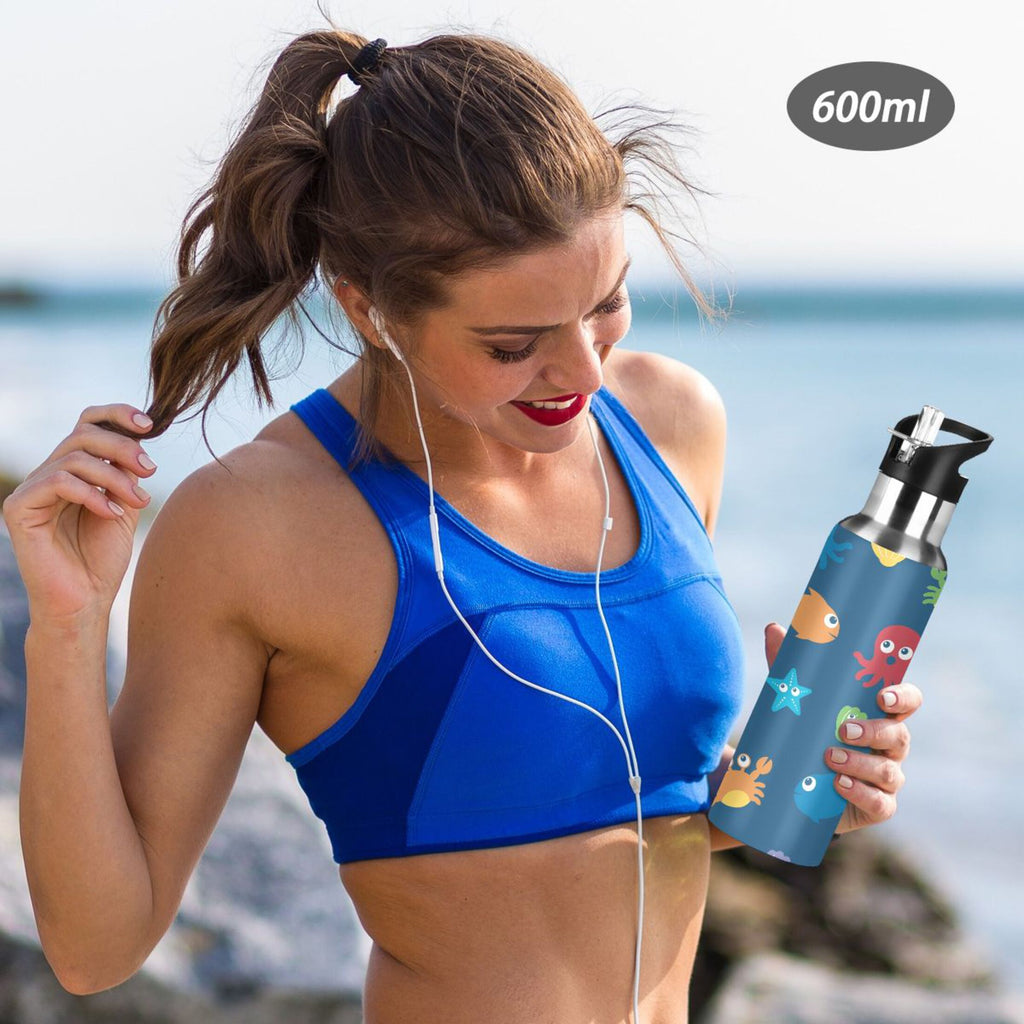 Stainless Steel Insulated Water Bottle with Straw Lid H389595