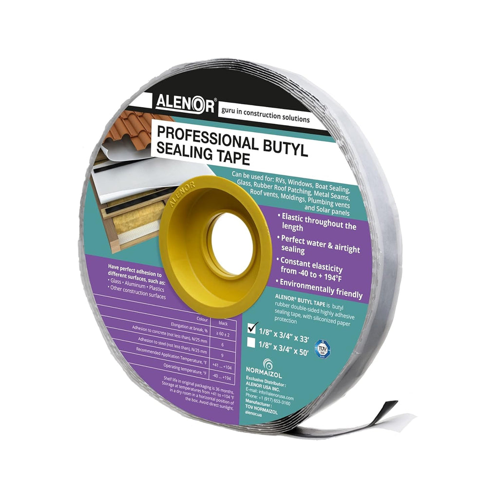 Butyl Rubber Tape 1/8'' x 3/4 x 33 Feet W210190