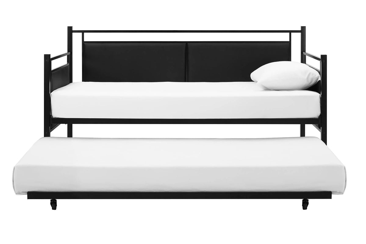 Twin Metal and Upholstered Daybed with Trundle X5344