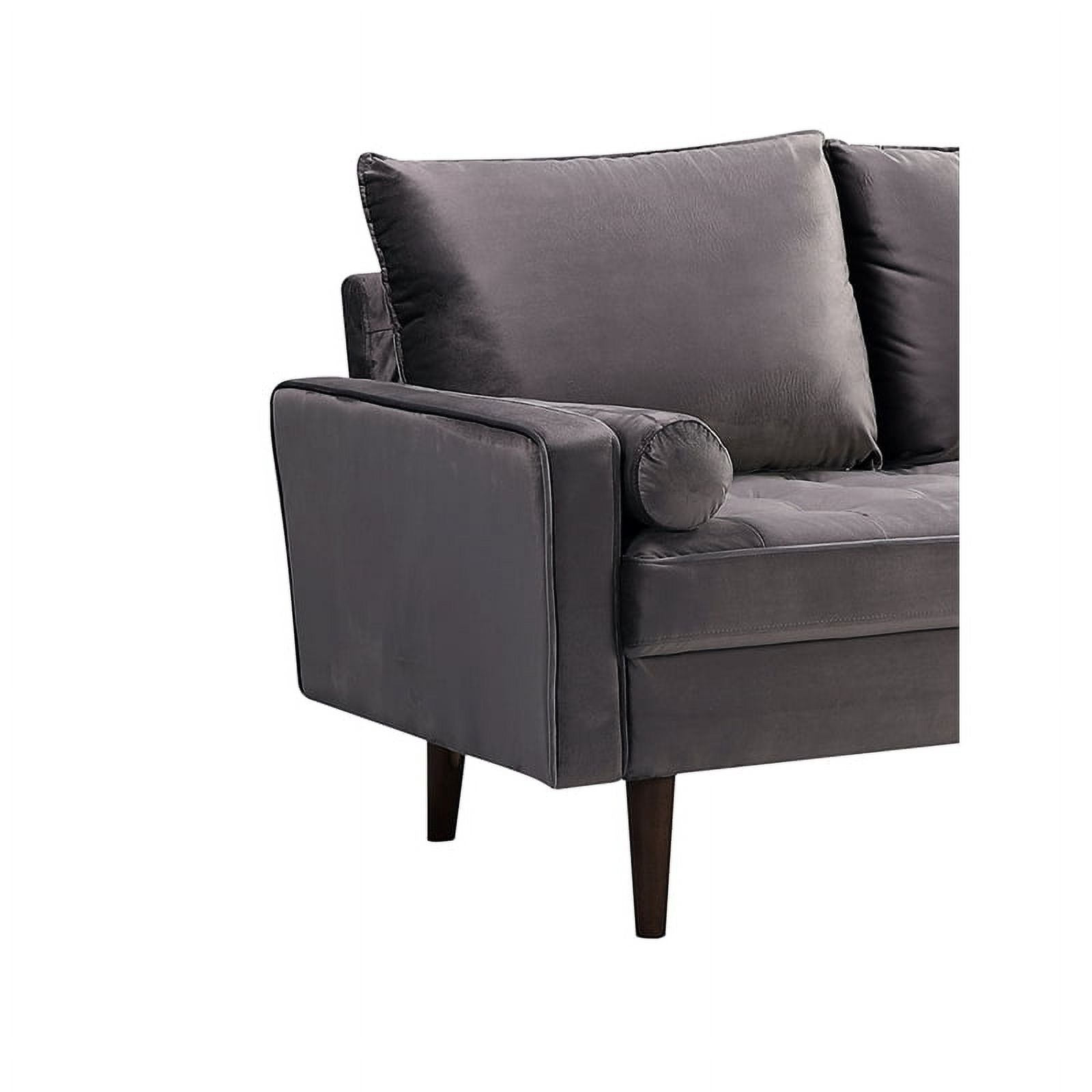 Gray Velvet Loveseat Set C42747