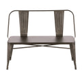 Antique Industrial Metal Bench Q85579