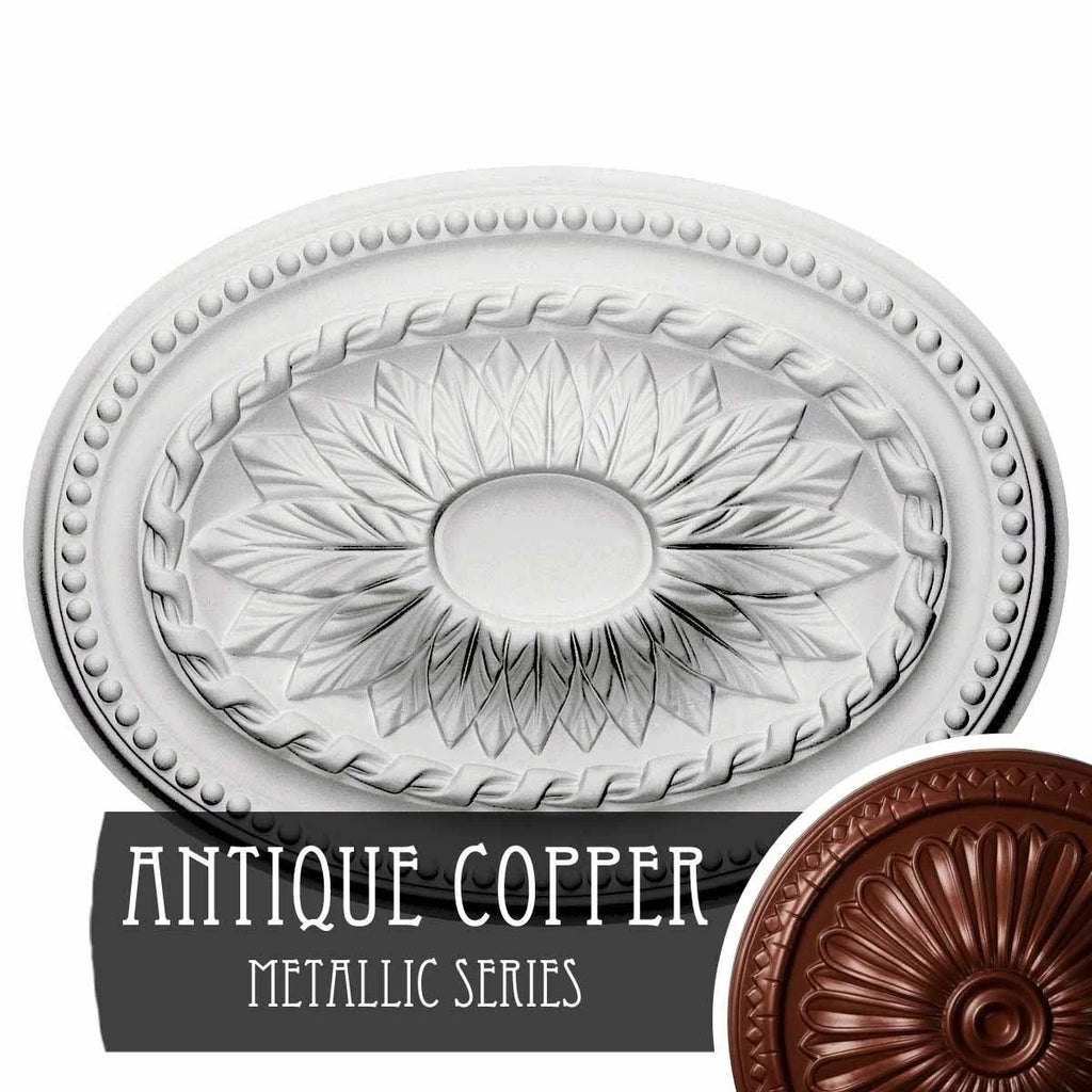 Hand-Painted Pewter Ceiling Medallion E5806