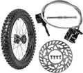 70/100-17 Front Wheel Tire Rim with Brake Disc Rotor and Hydraulic Disc Brake Caliper Set B248