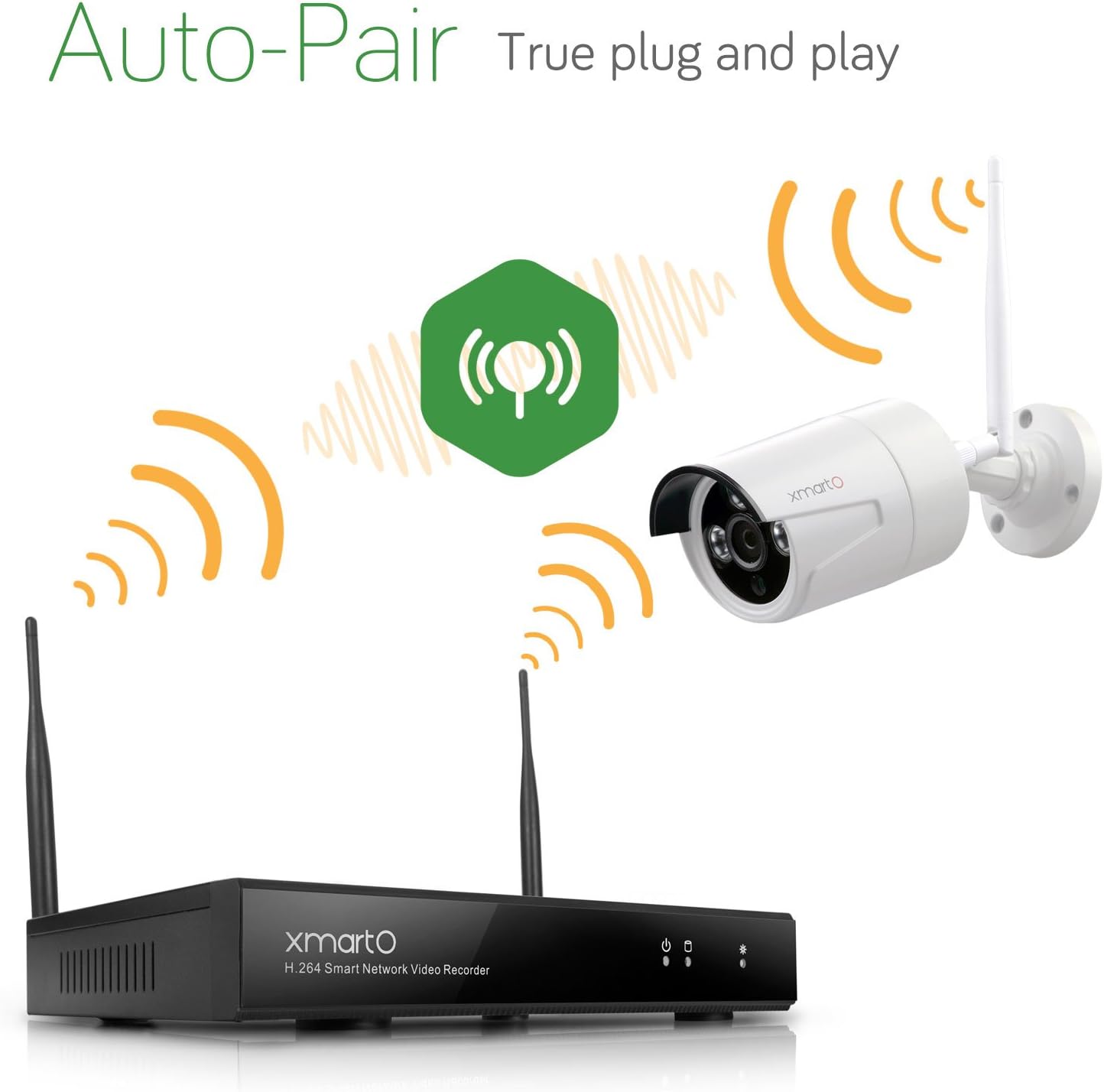 3MP Wireless Home Security Camera System with 4x 3MP Outdoor Cameras M527329