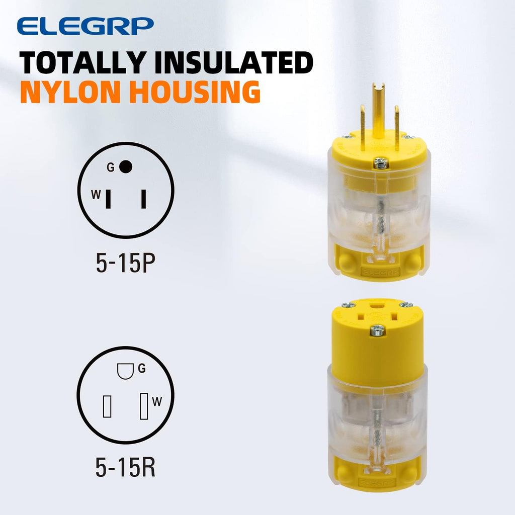 Yellow 5 Set Electrical Plug and Connector Set V52710