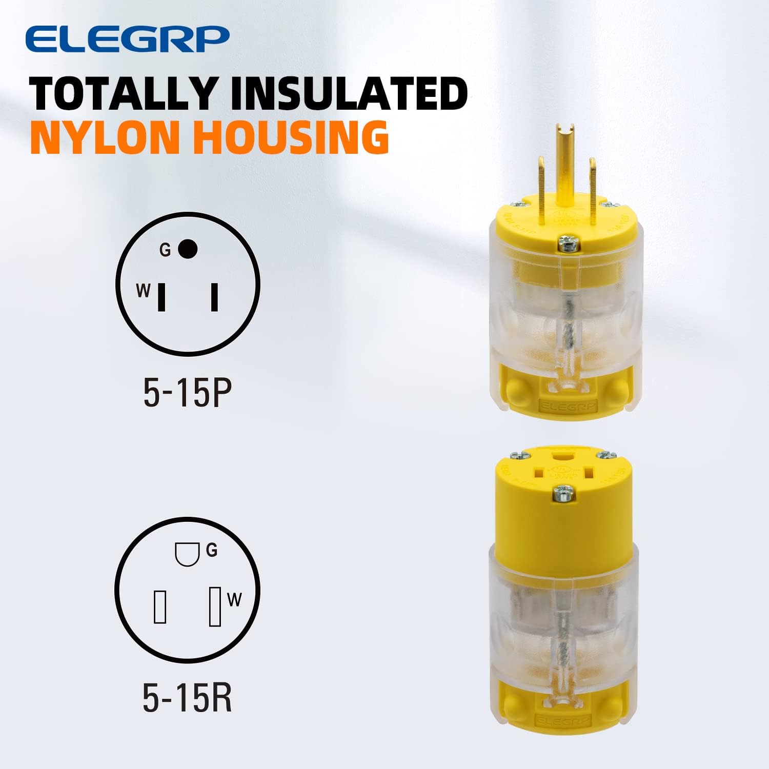 Yellow 5 Set Electrical Plug and Connector Set V52710