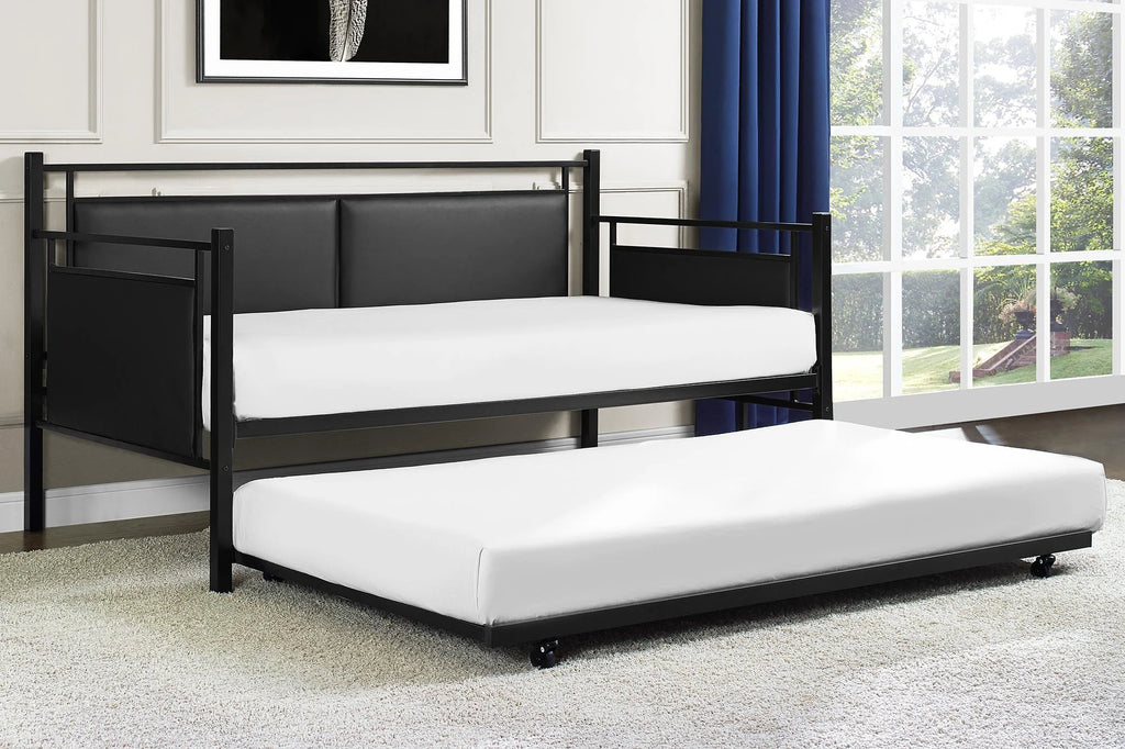 Twin Metal and Upholstered Daybed with Trundle X5344