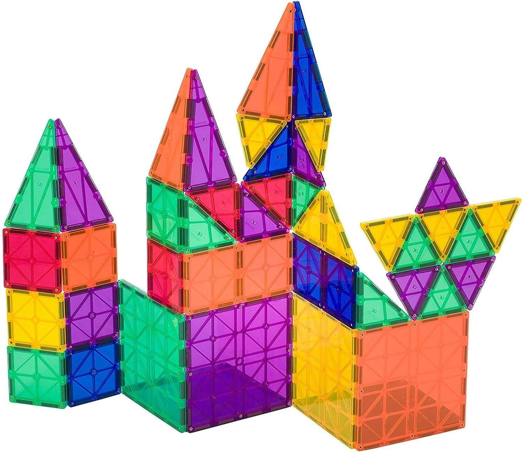 Magnetic Tiles Building Set 56 Pc Set with Car D43282