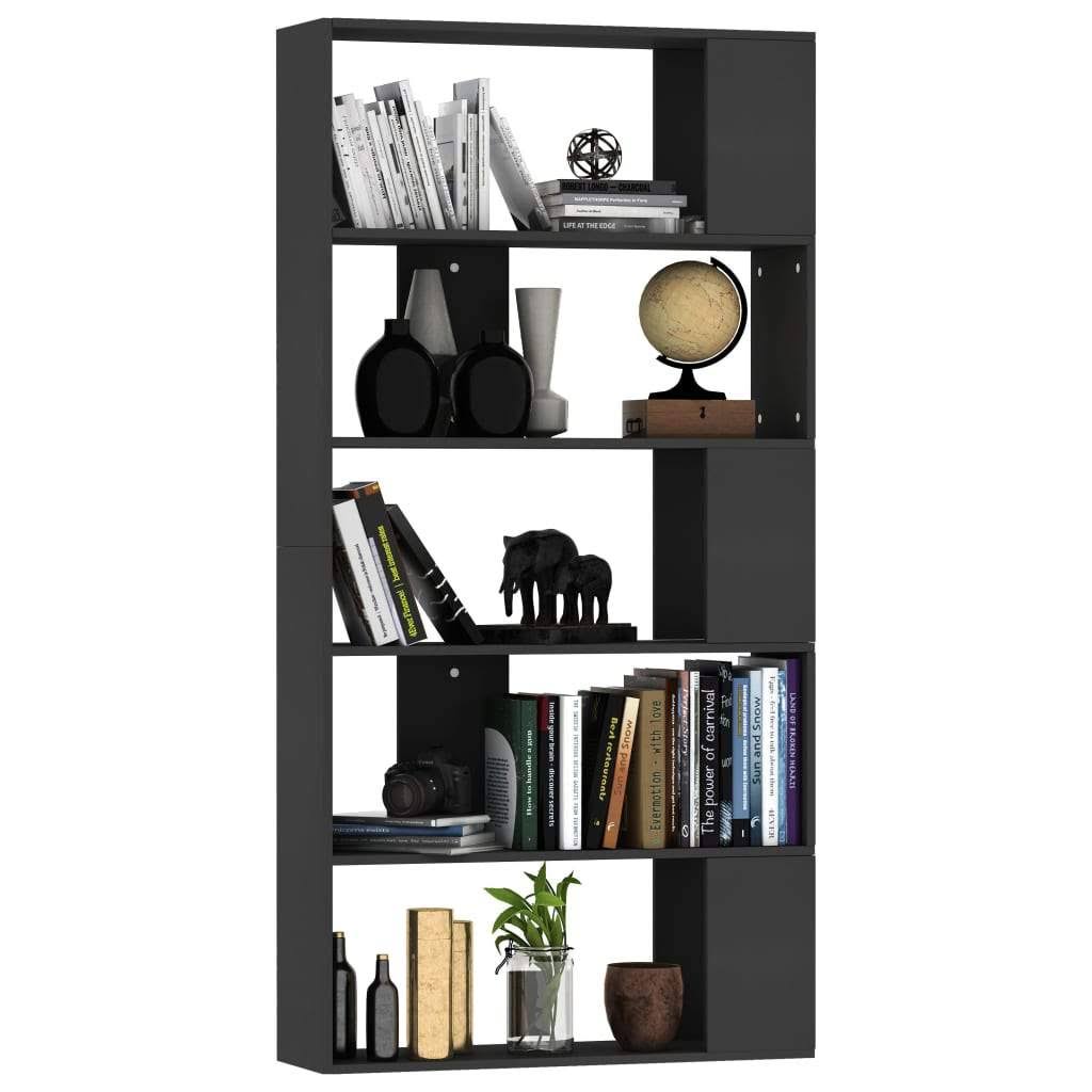 Gray Book Cabinet Room Divider Chipboard S28190