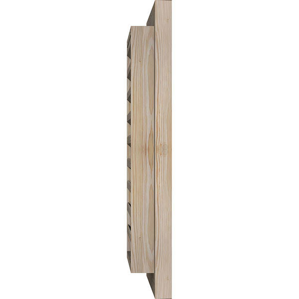 20-in W x 14-in H Vertical Gable Vent, Unfinished Pine R9489