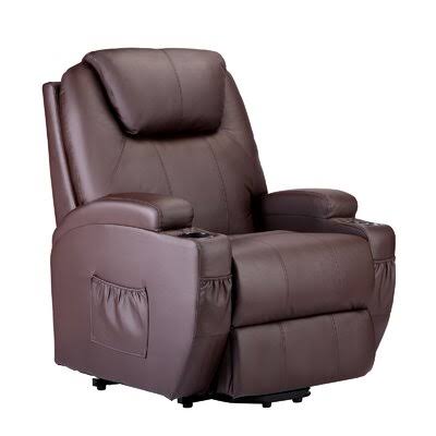 Wide Faux Leather Power Lift Recliner F15157