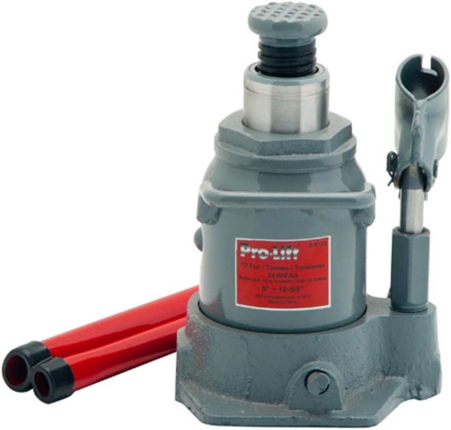 Grey Hydraulic Bottle Jack, 12 Ton Capacity, Pack of 2 P93053