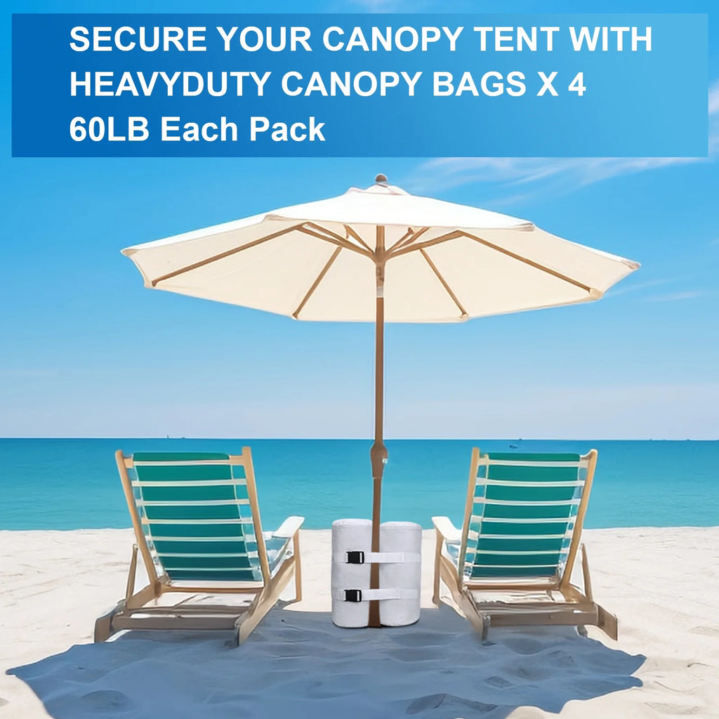 4 Pack 1680D Heavy Duty Canopy Weight Bags (240 lbs) J131129
