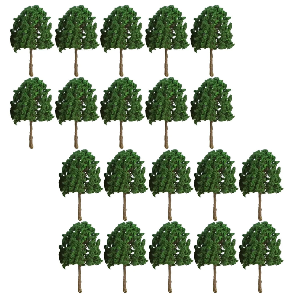 20 Pieces 2.95 inch Dark Green Miniature Trees for Diorama U515248