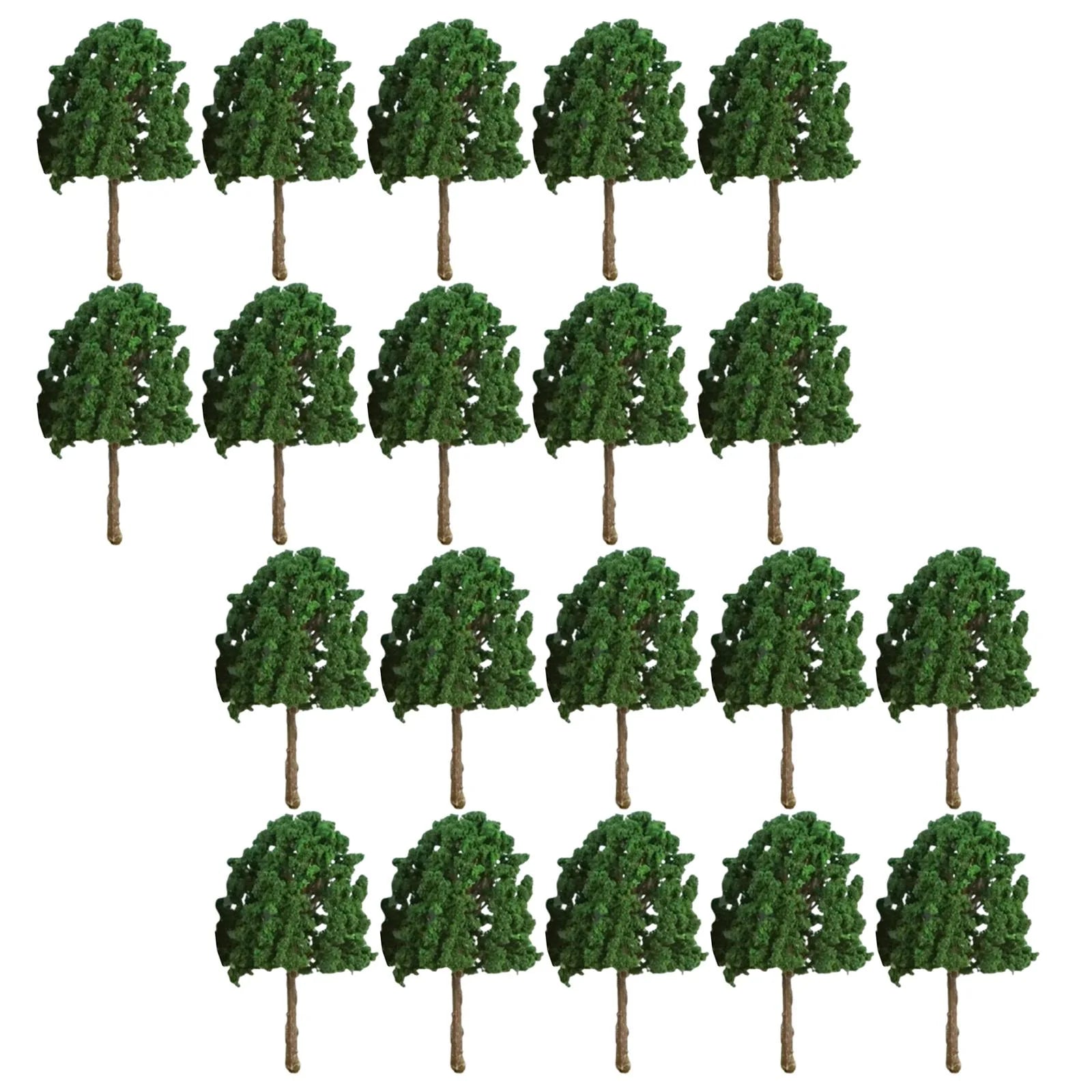 20 Pieces 2.95 inch Dark Green Miniature Trees for Diorama U515248