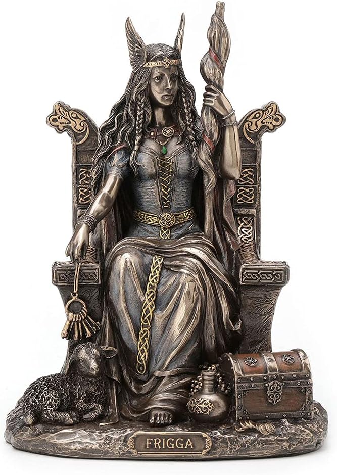 Antique Bronze Finish Frigga Statue Cold Cast Resin Sculpture T83266