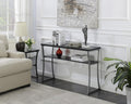 Console Table, Espresso / Slate Gray Frame H56713