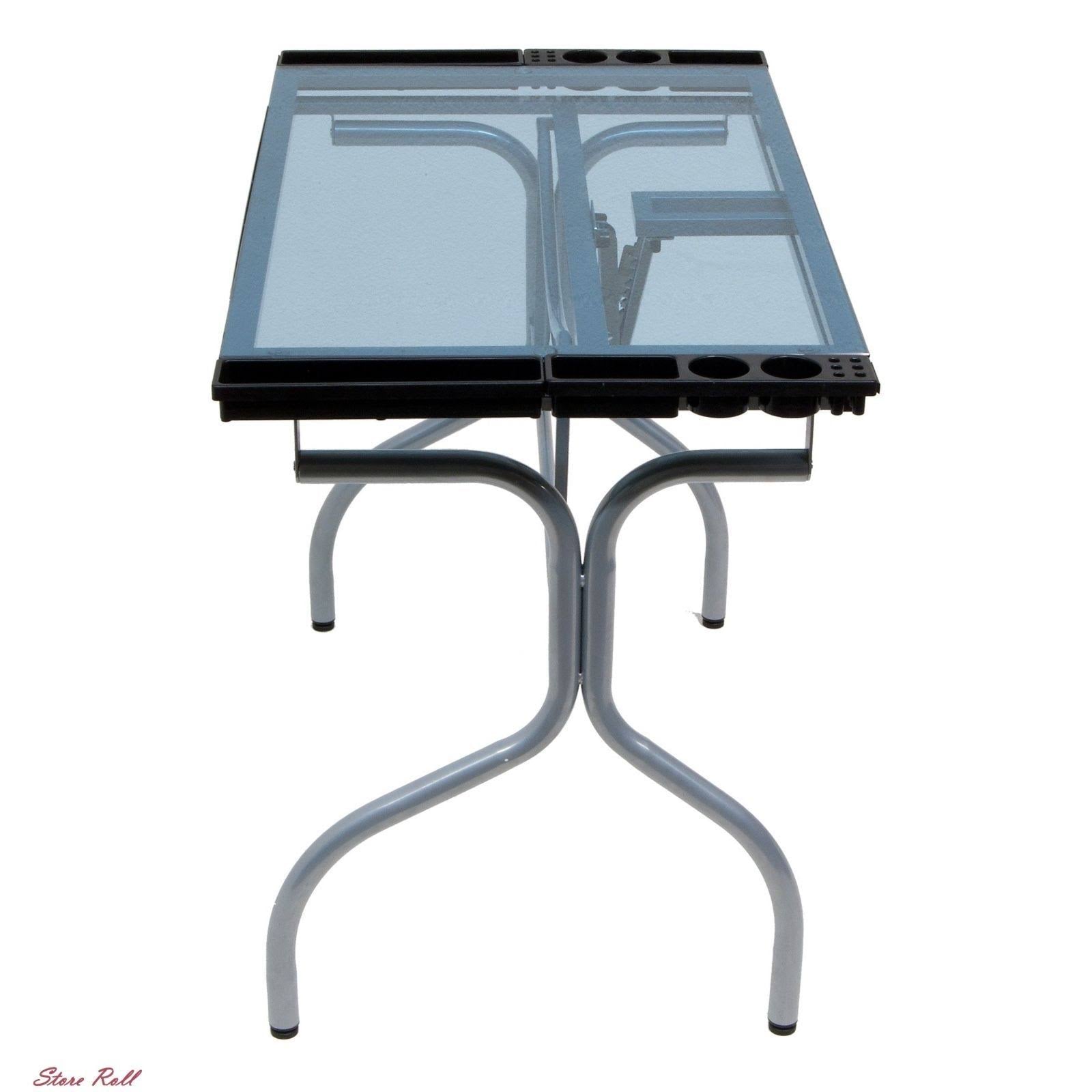 Folding Craft Station with Glass C12096