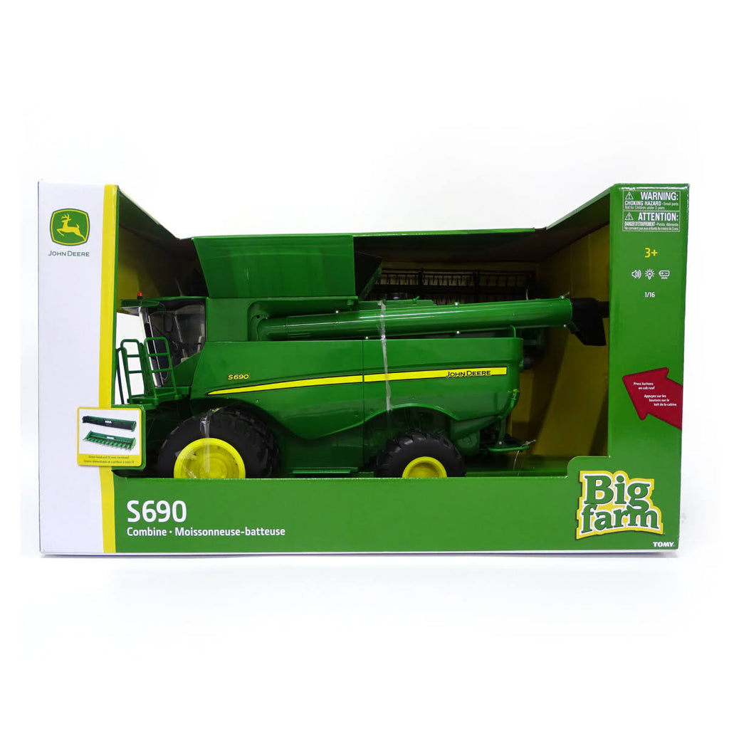 John Deere S690 Combine with Corn and Draper Head A42867