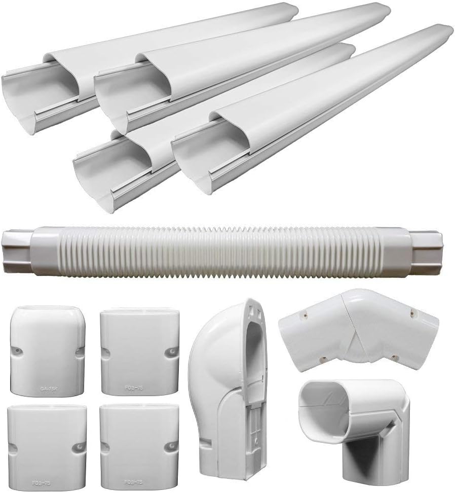 Decorative PVC Wide Line Cover Kit for Mini Split Air Conditioners and Heat Pumps R59098