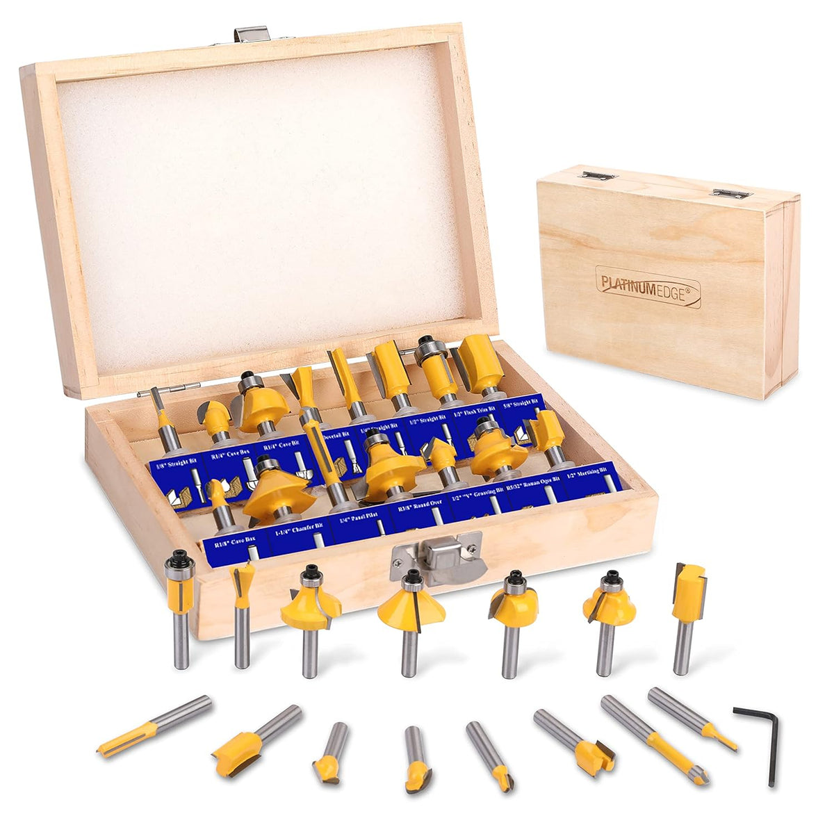 35 Piece Tungsten Carbide Router Bits Set with 1/4 Shank Z6470