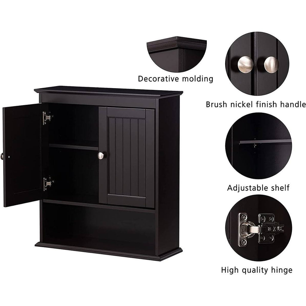 White Wooden Bathroom Wall Storage Cabinet N8332