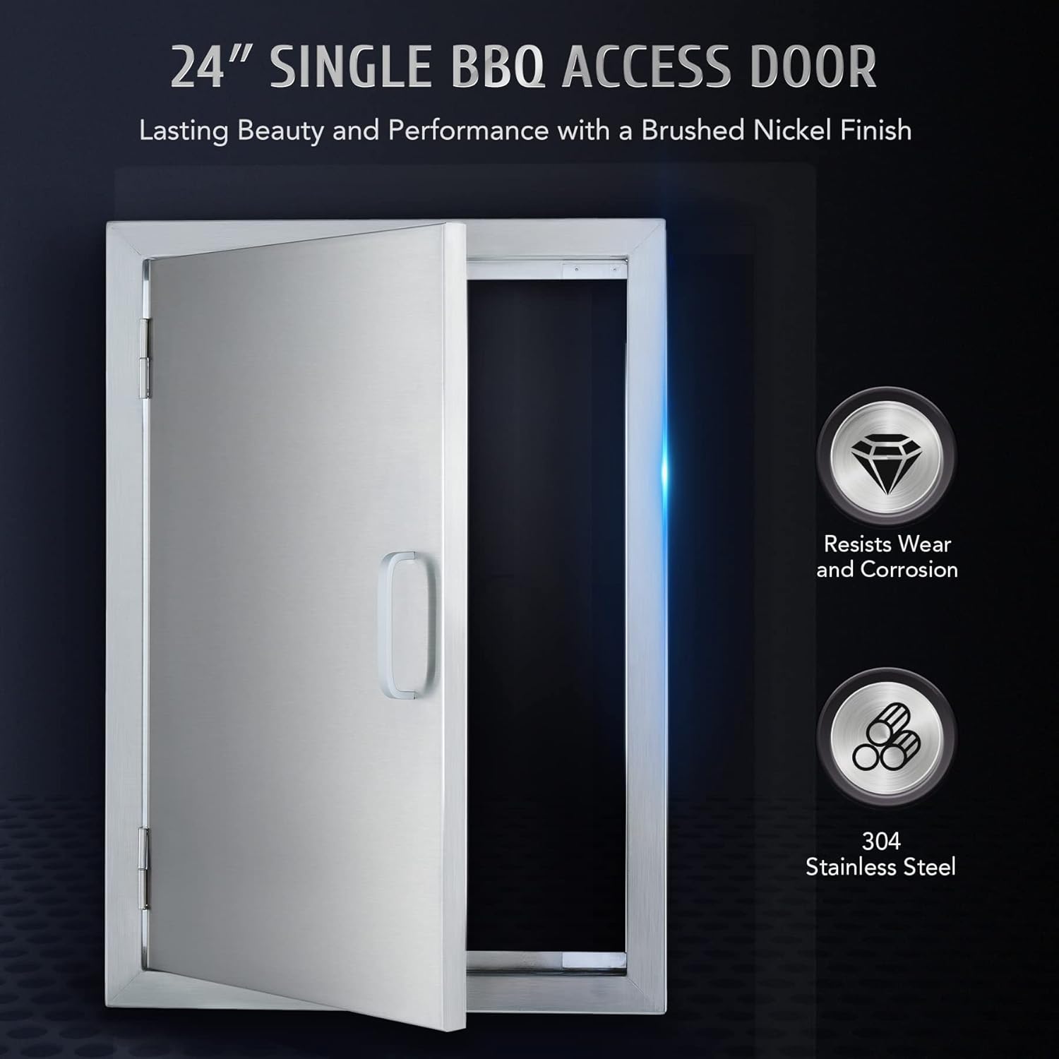 Outdoor Kitchen Doors, 304 Stainless Steel Built in Single Access Doors (17 x 24) V294028