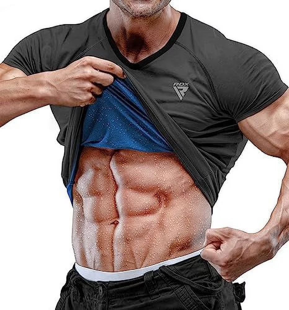 Men's Heat Trapping Sweat Suit T-Shirt O413691