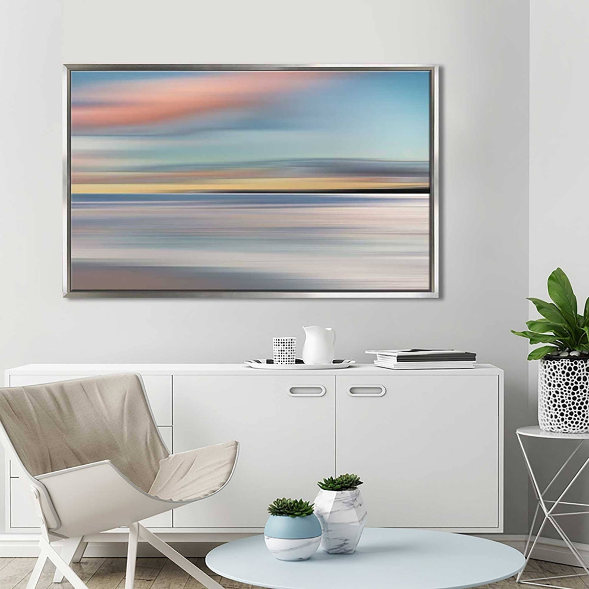 Blue Canvas Floating Frame Z27446