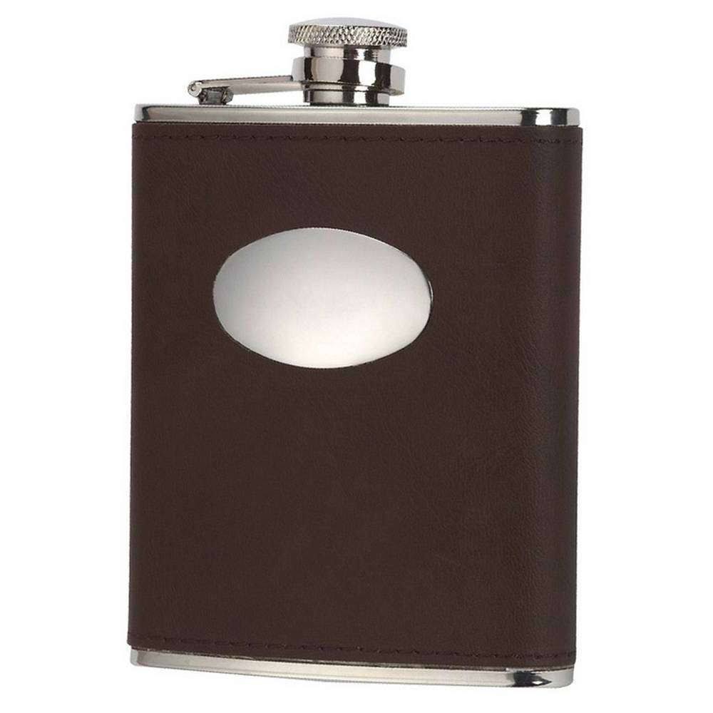 6oz Brown Hip Flask P483