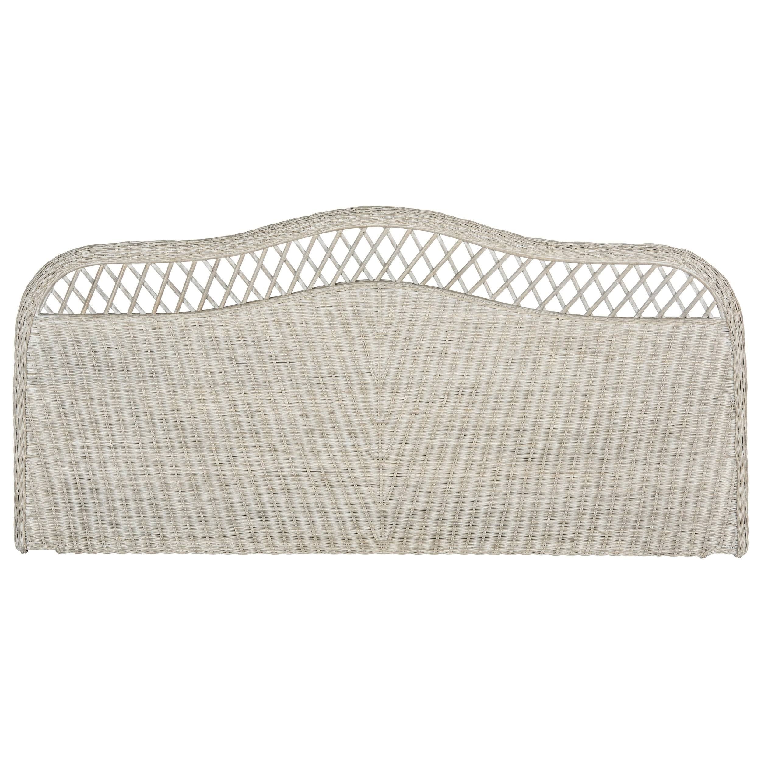 Antique Grey Rattan Full Headboard L84241