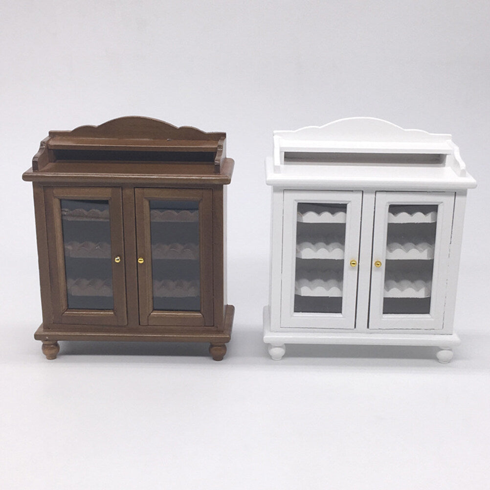 Mini Wooden Wine Cabinet Model (Walnut Color) B513625