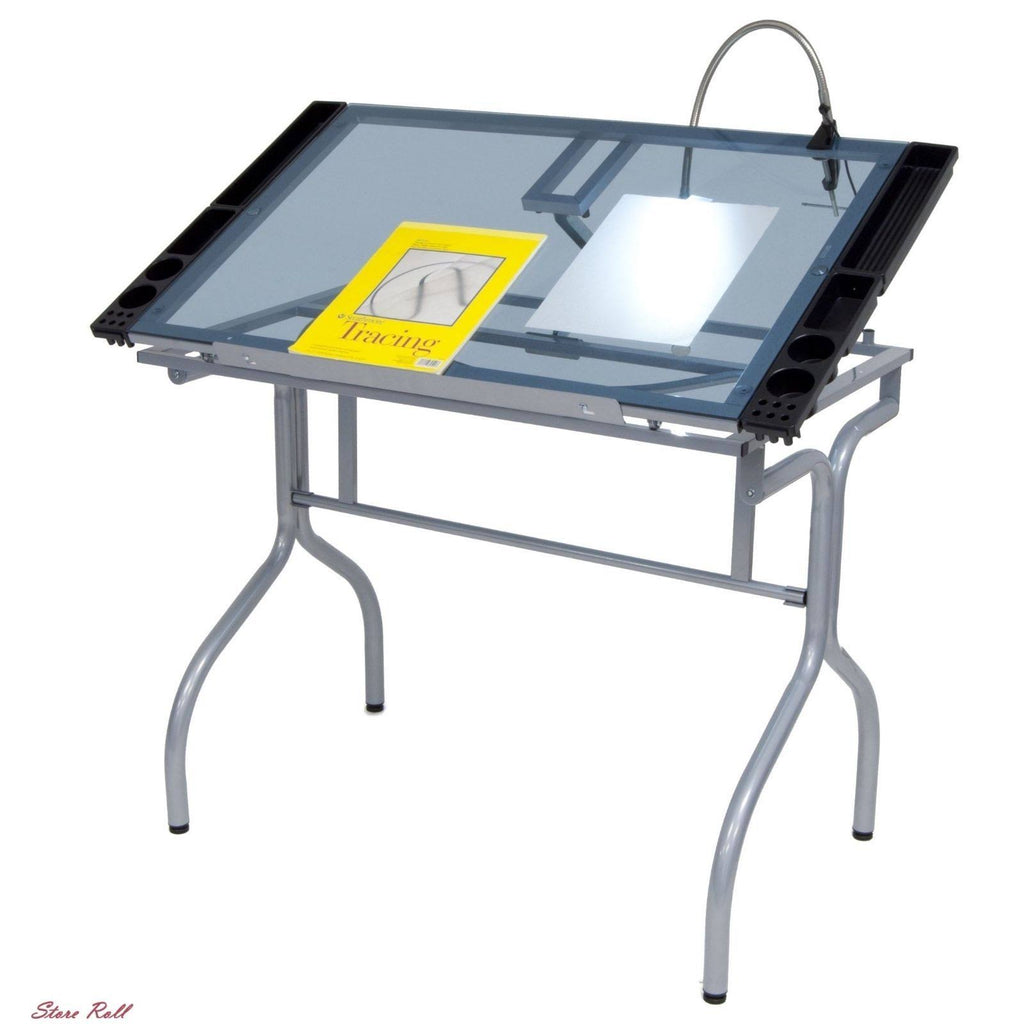 Folding Craft Station with Glass C12096