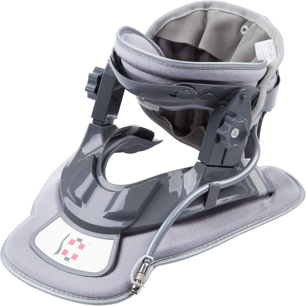 Adjustable Cervical Neck Traction Device with Pump (Gray) W557