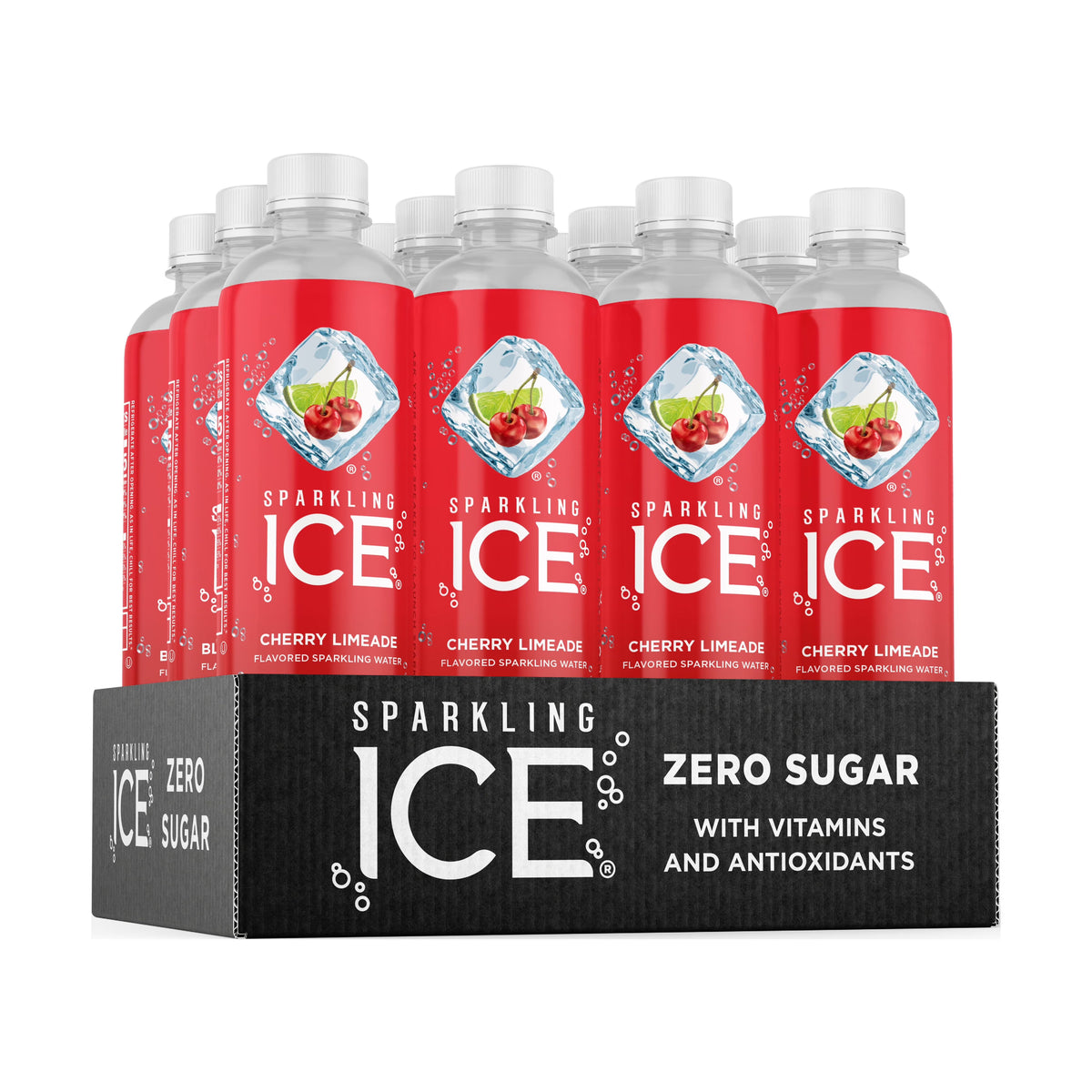 Cherry Limeade Sparkling Water 17 Fl Oz, Pack of 12 Y398805