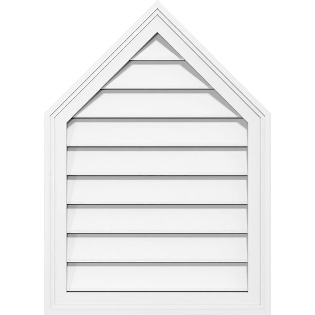 Peaked Top Surface Mount PVC Gable Vent L9852