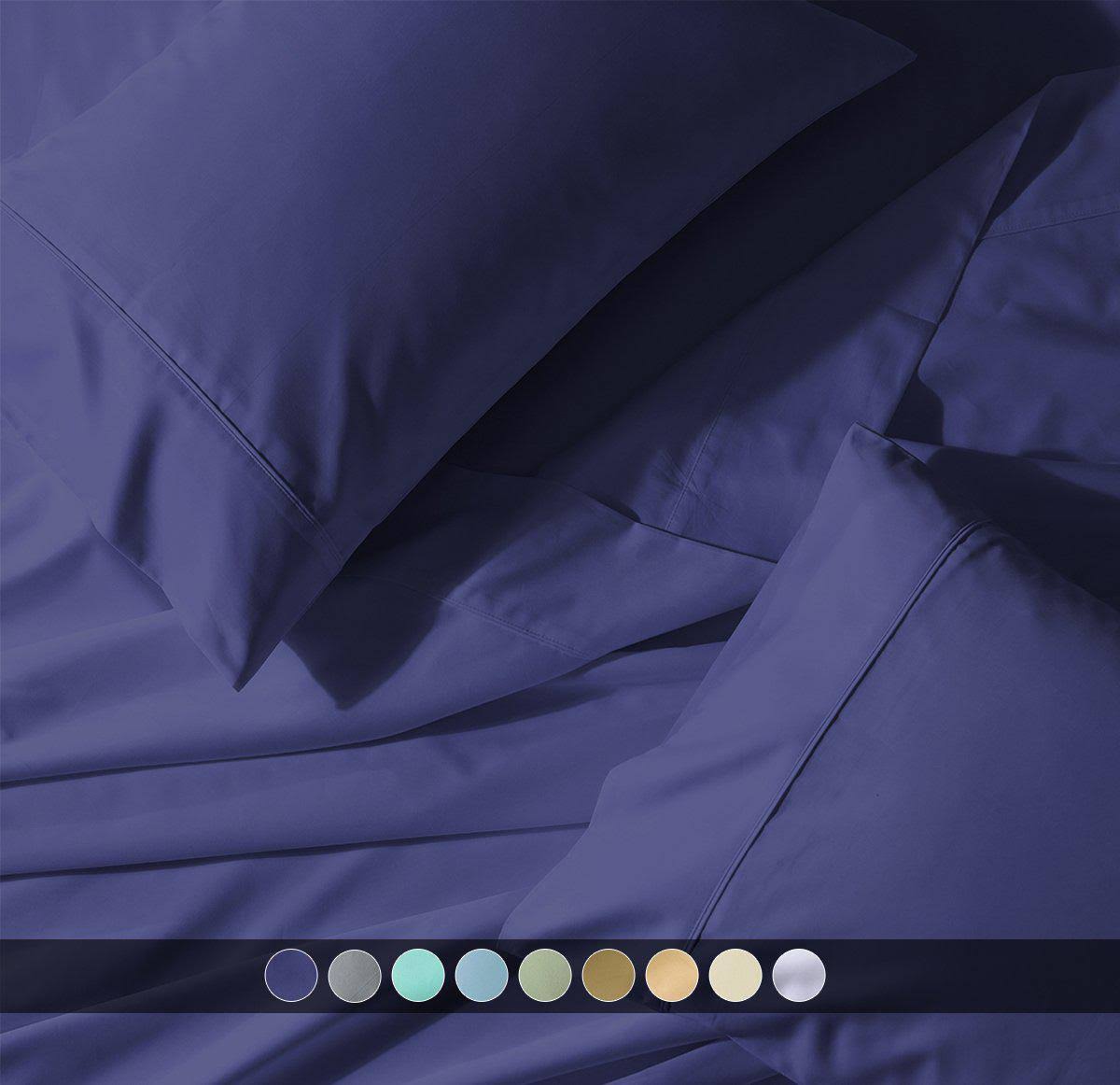 Split King Cotton Canvas Bed Sheets I488