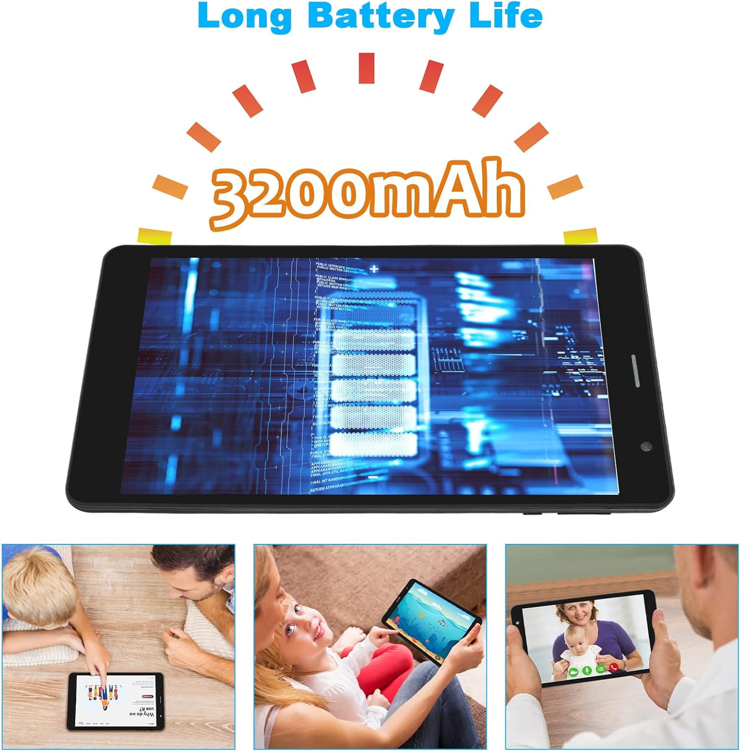 8 inch Android 11 Tablet, 16GB Storage, Pack of 2 E133554