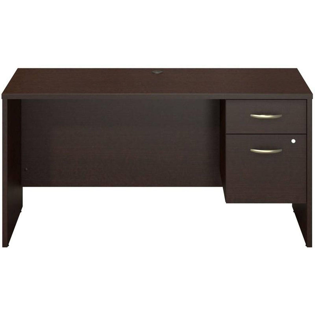 Mocha Cherry Office Desk with Pedestal P29851