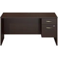 Mocha Cherry Office Desk with Pedestal P29851