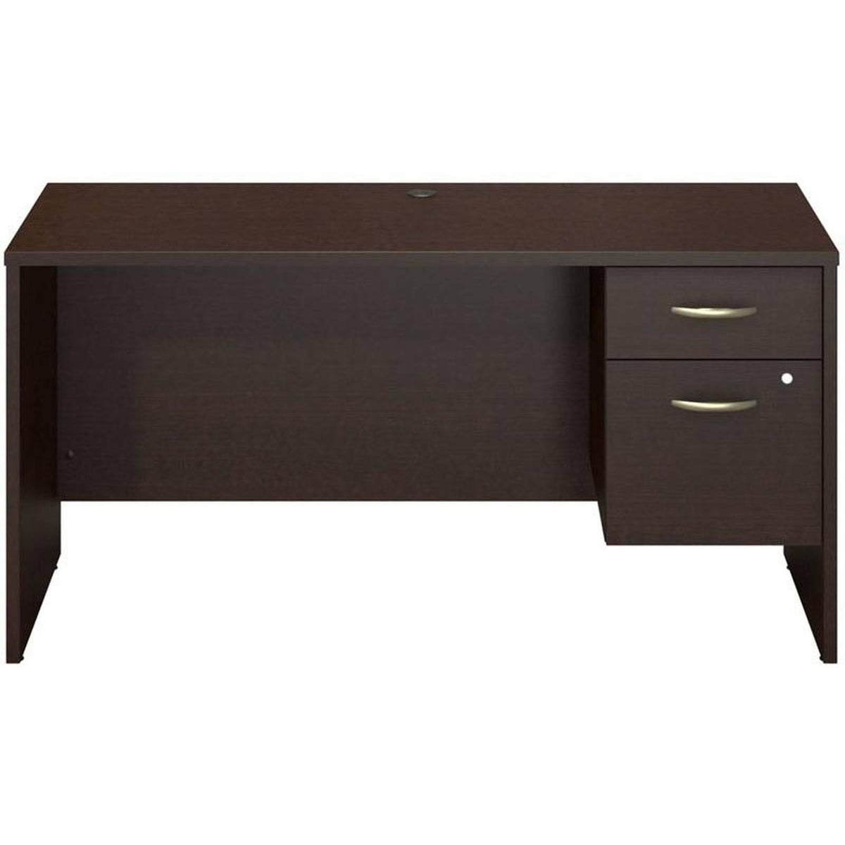 Mocha Cherry Office Desk with Pedestal P29851