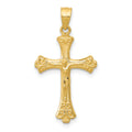 14K Yellow Gold Crucifix Pendant Charm J993