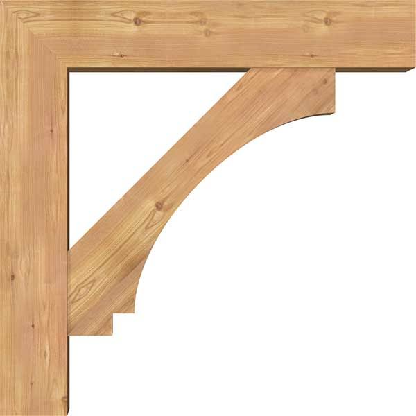 7 1/2x22W x 34x22D x 34x22H Imperial Block Smooth Bracket w/ Offset Brace, Western Red Ceda S272139