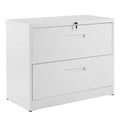 White Two Drawer Lateral File Cabinet B3691